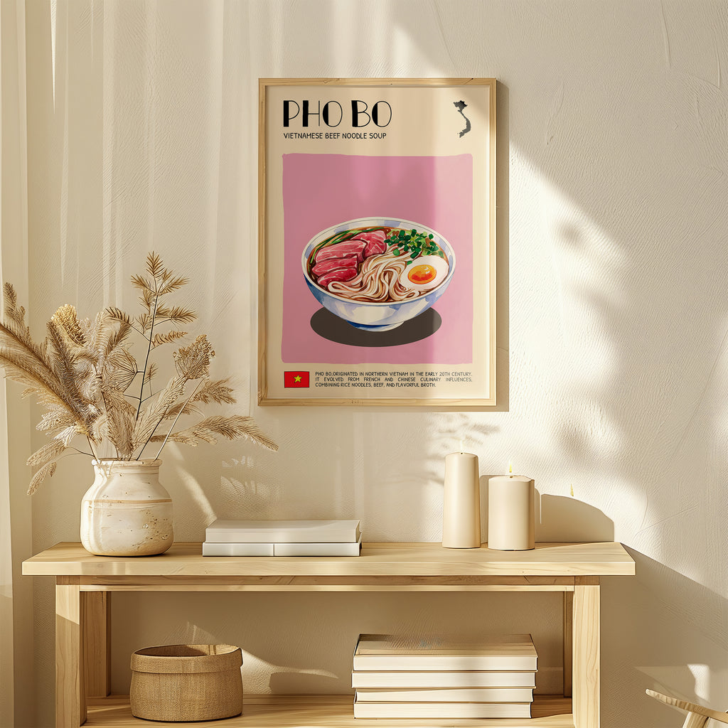 DIGITAL POSTER - VIETNAMESE FOOD ART - PHO BO