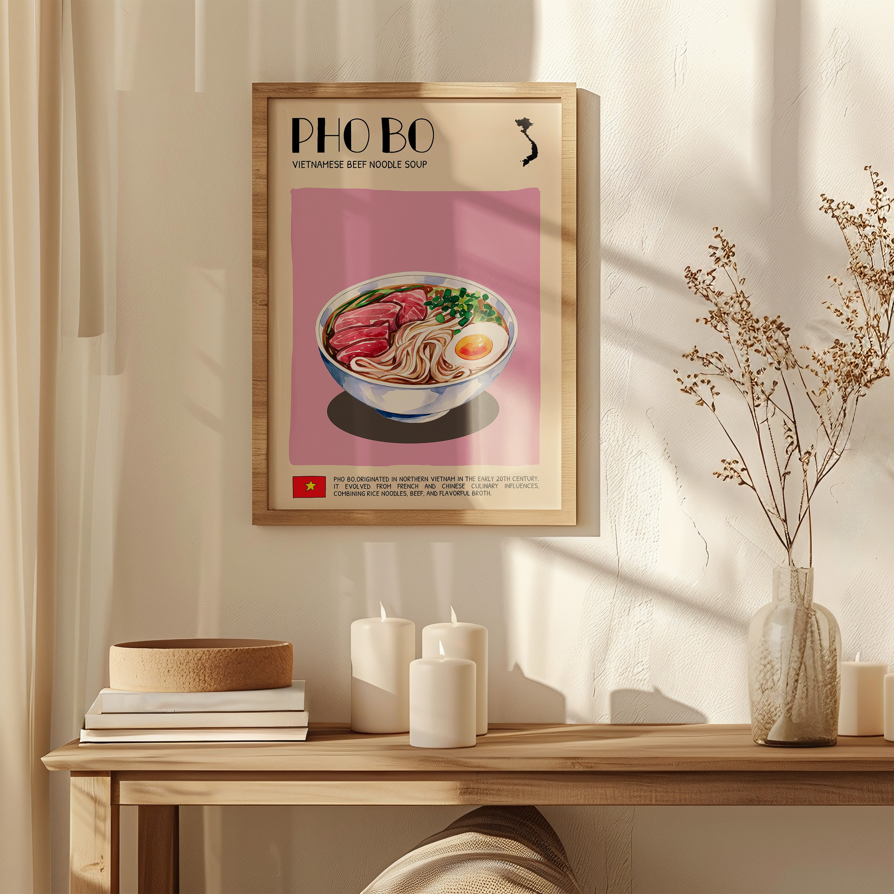 DIGITAL POSTER - VIETNAMESE FOOD ART - PHO BO