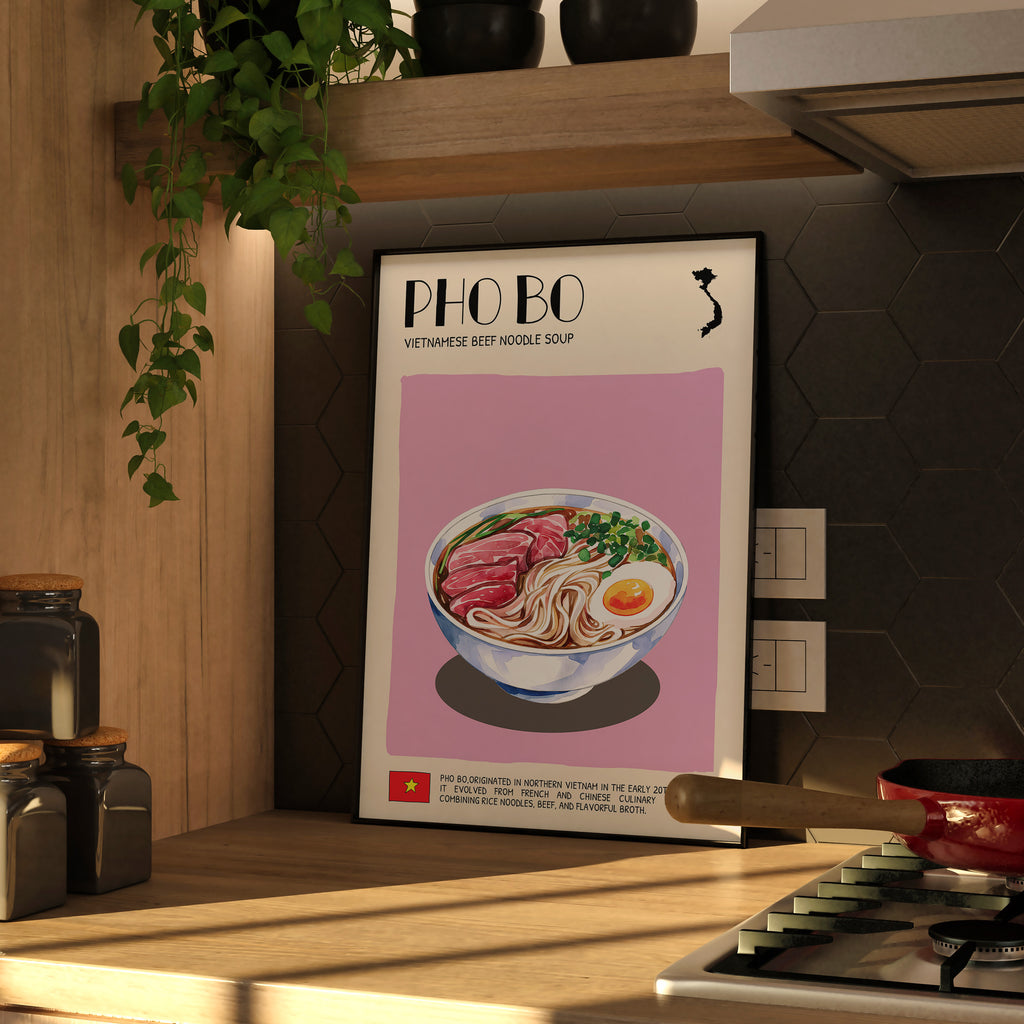 DIGITAL POSTER - VIETNAMESE FOOD ART - PHO BO