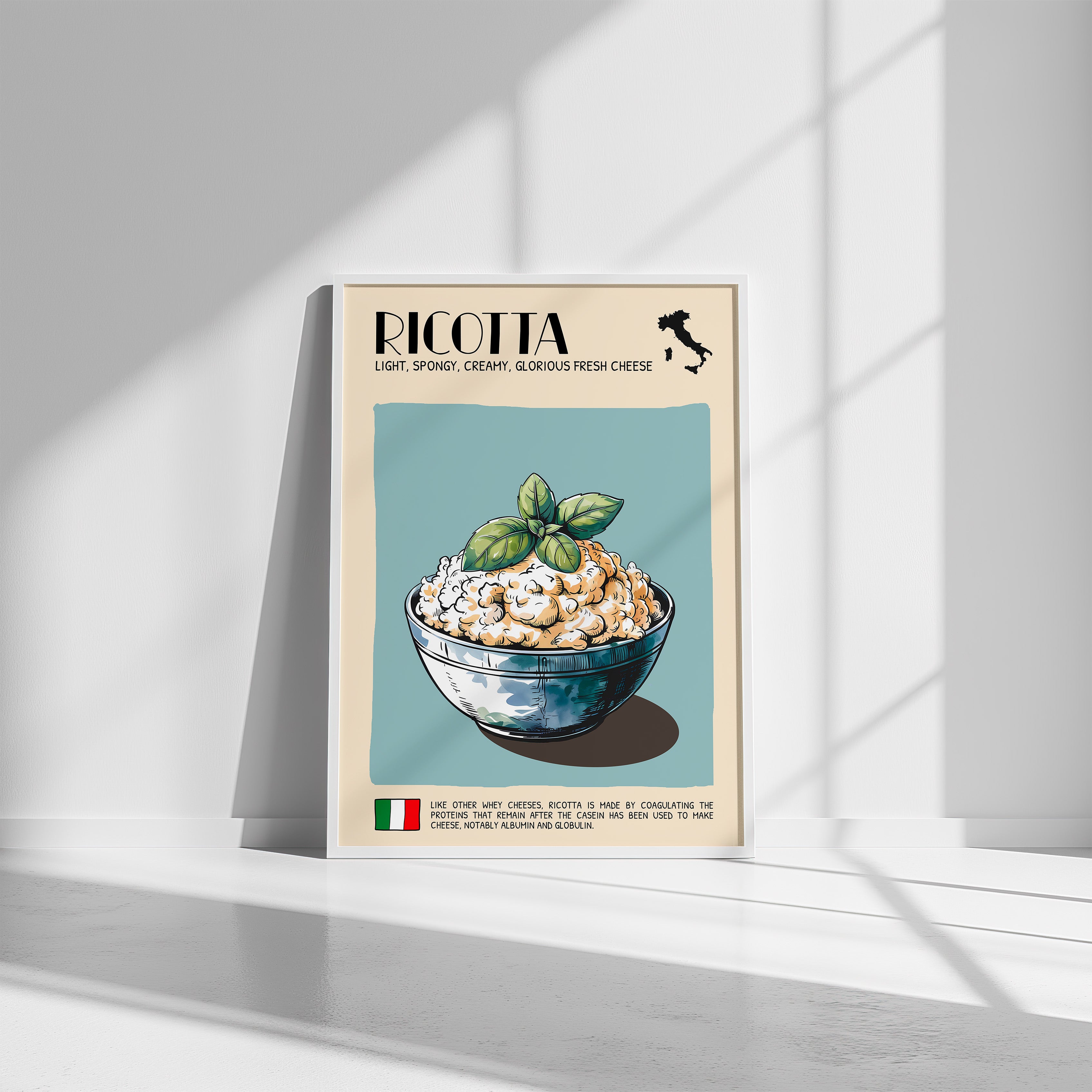 DIGITAL POSTER - CHEESE ART - RICOTTA