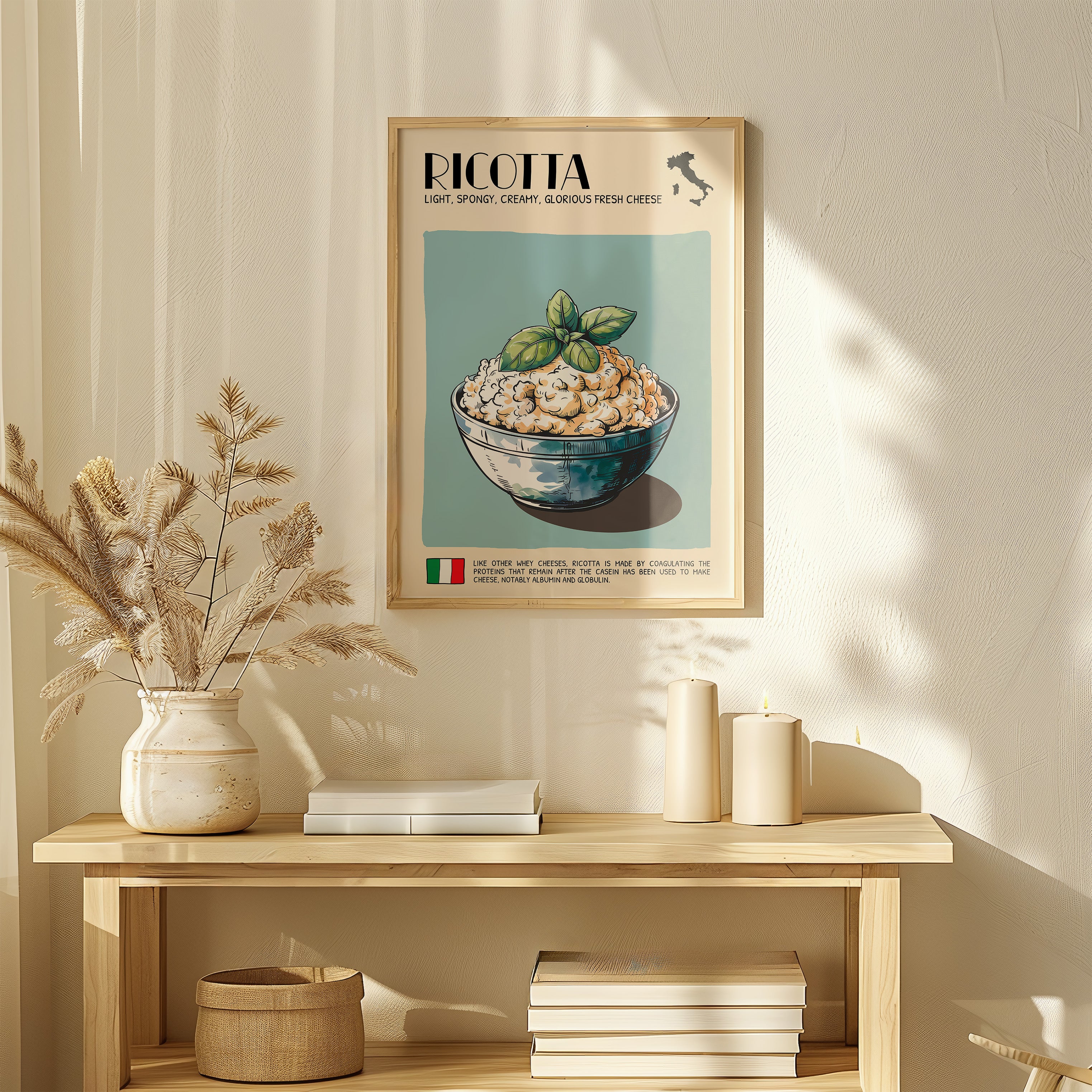 DIGITAL POSTER - CHEESE ART - RICOTTA