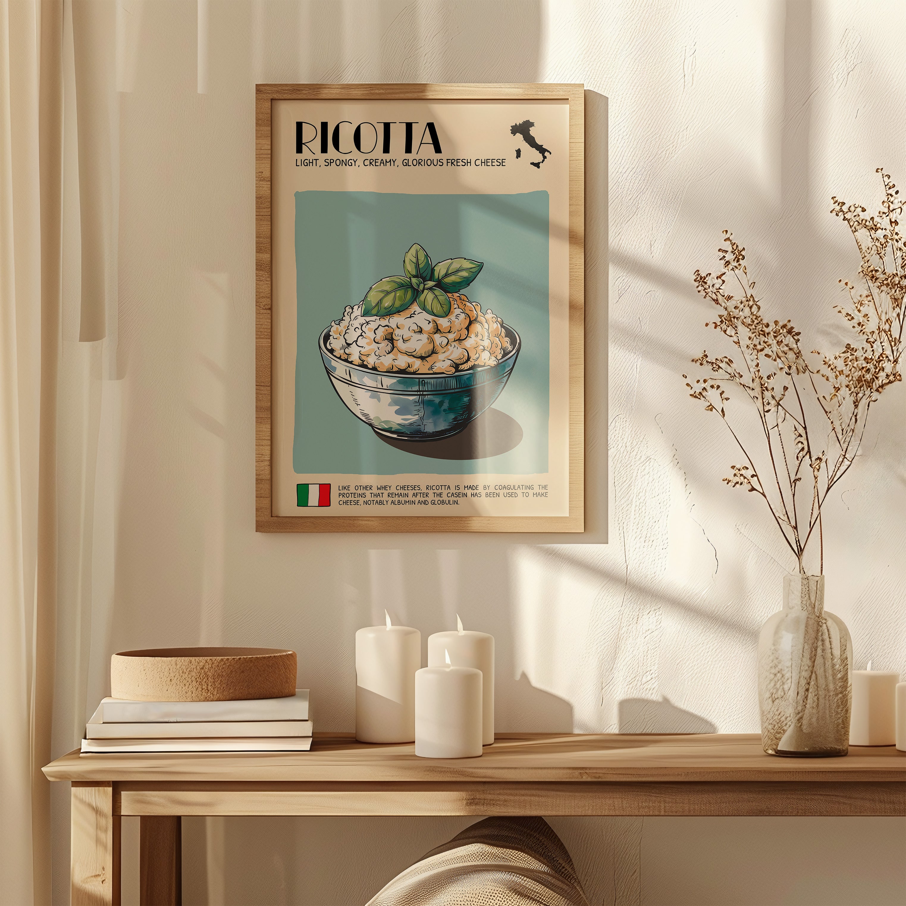 DIGITAL POSTER - CHEESE ART - RICOTTA