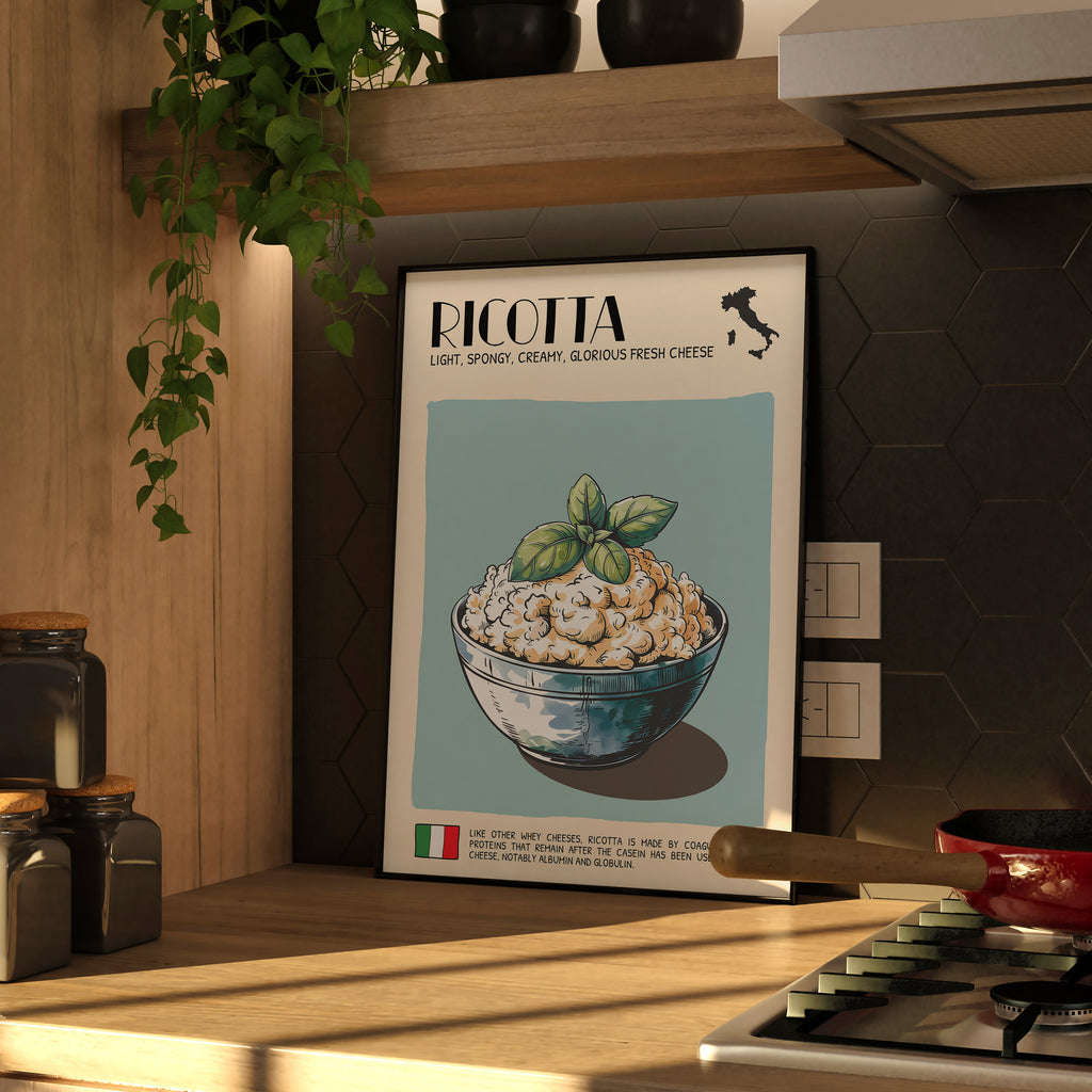 DIGITAL POSTER - CHEESE ART - RICOTTA