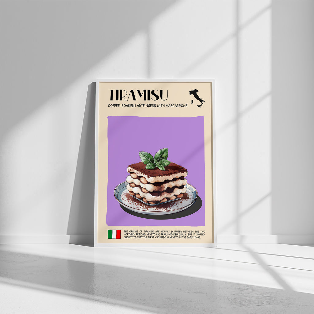 DIGITAL POSTER - ITALIAN FOOD ART - TIRAMISU