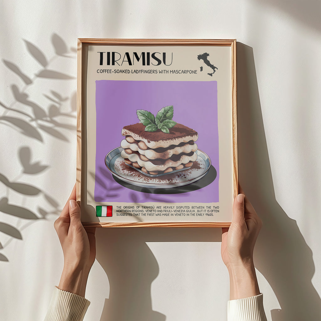 DIGITAL POSTER - ITALIAN FOOD ART - TIRAMISU