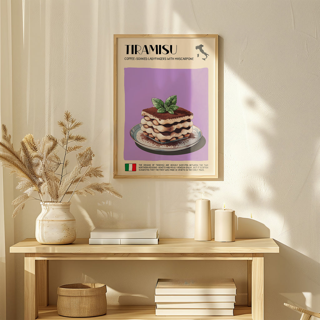 DIGITAL POSTER - ITALIAN FOOD ART - TIRAMISU