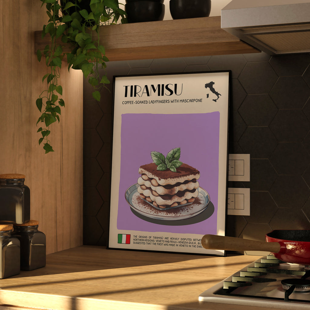 DIGITAL POSTER - ITALIAN FOOD ART - TIRAMISU