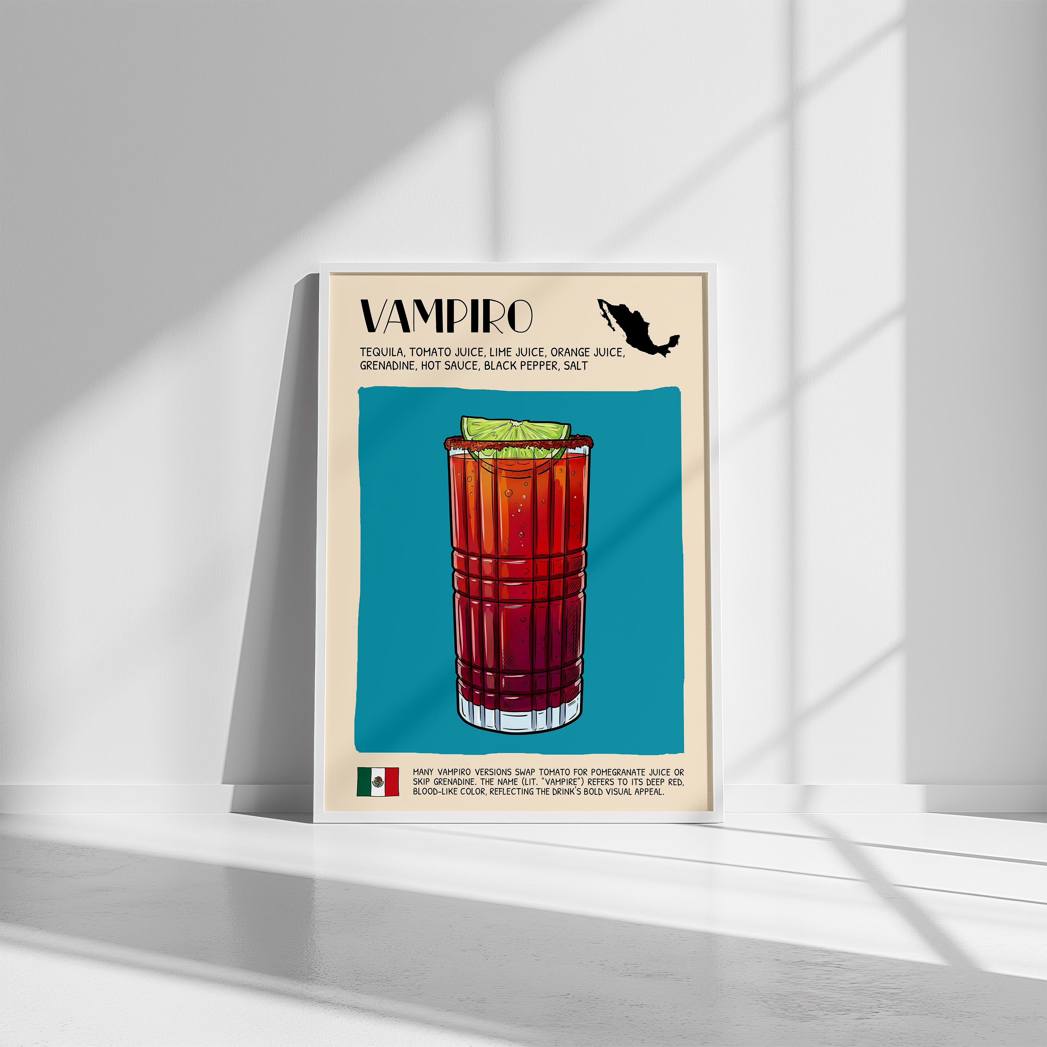 DIGITAL POSTER - COCKTAIL ART - VAMPIRO