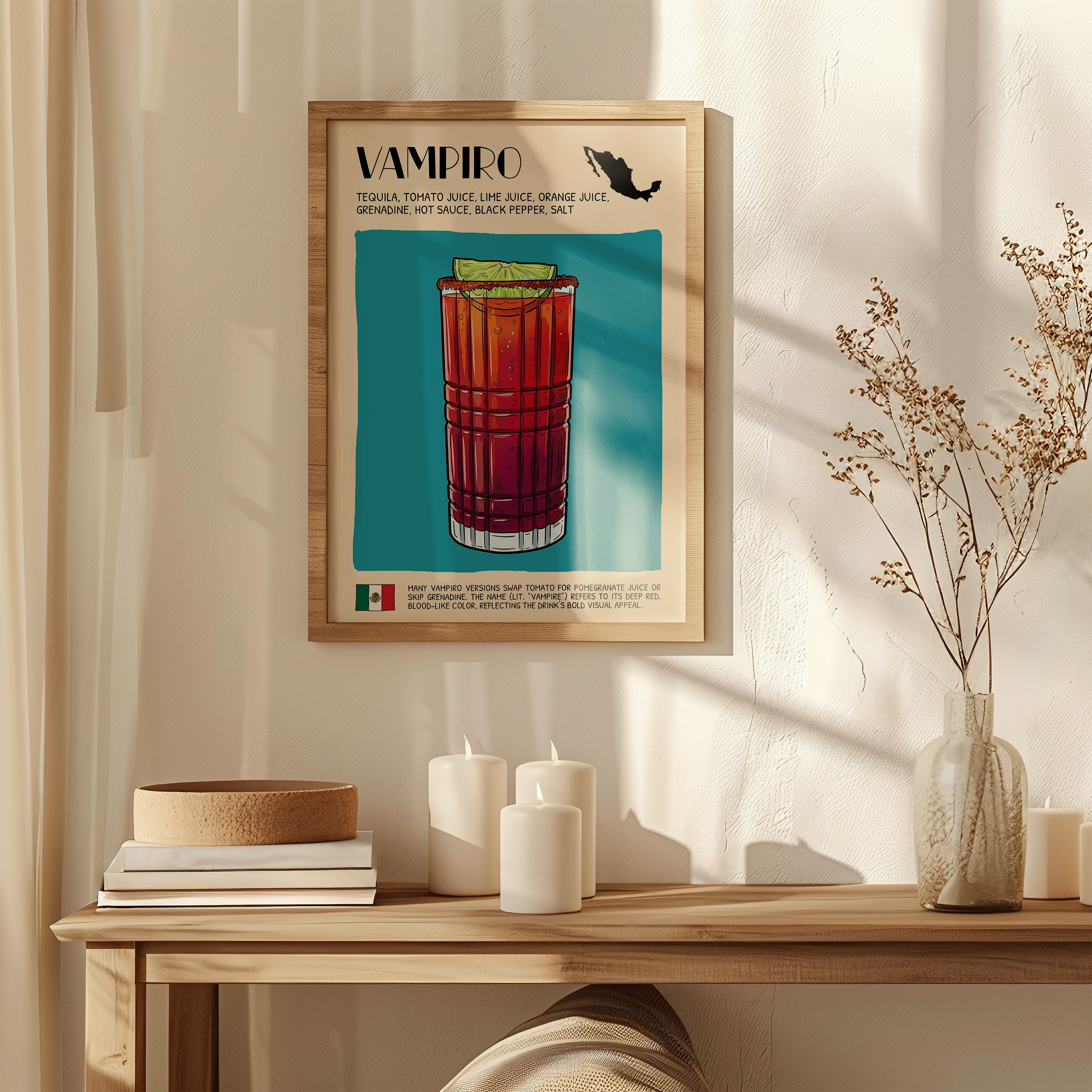 DIGITAL POSTER - COCKTAIL ART - VAMPIRO