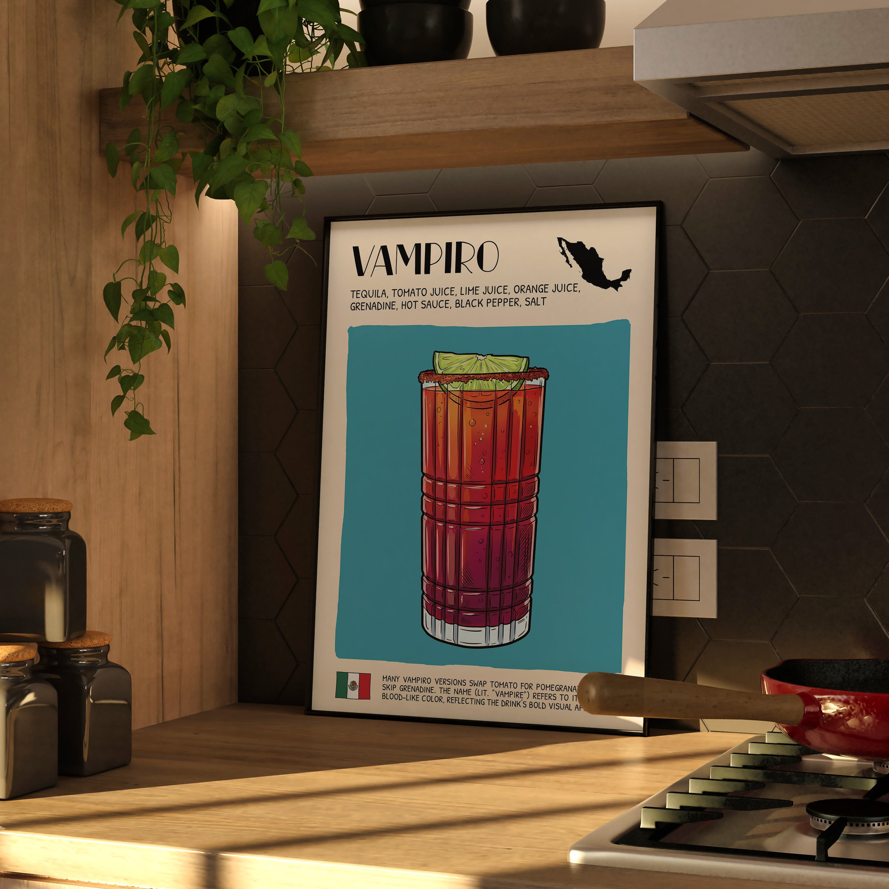 DIGITAL POSTER - COCKTAIL ART - VAMPIRO