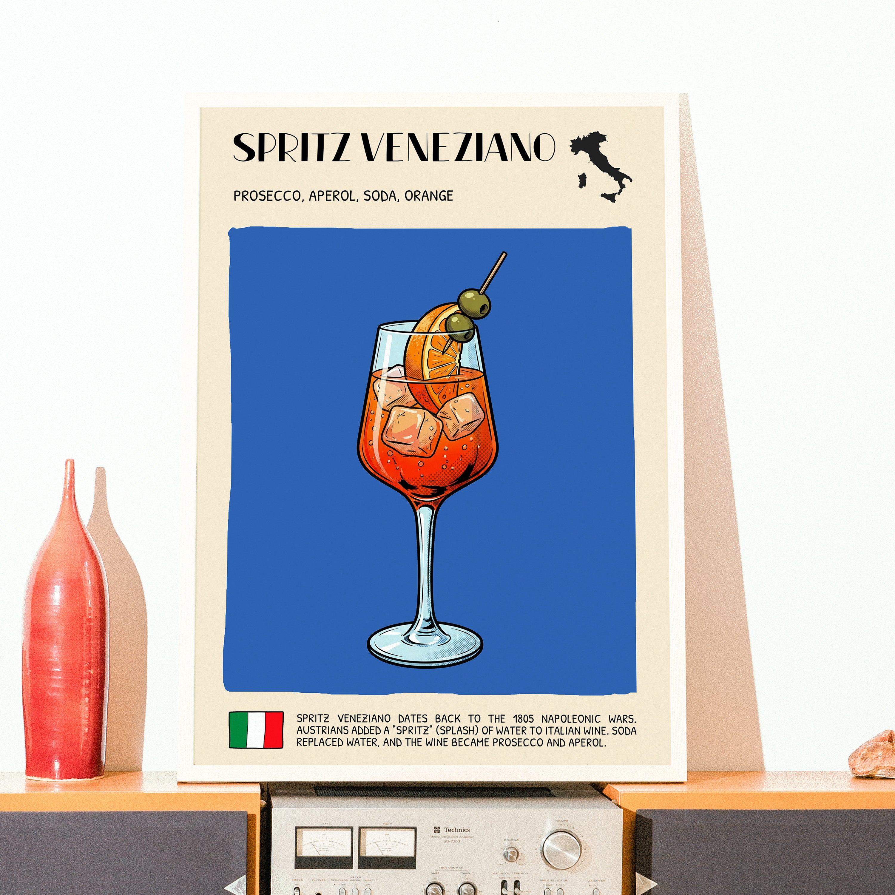 DIGITAL POSTER - COCKTAIL ART - SPRITZ VENEZIANO