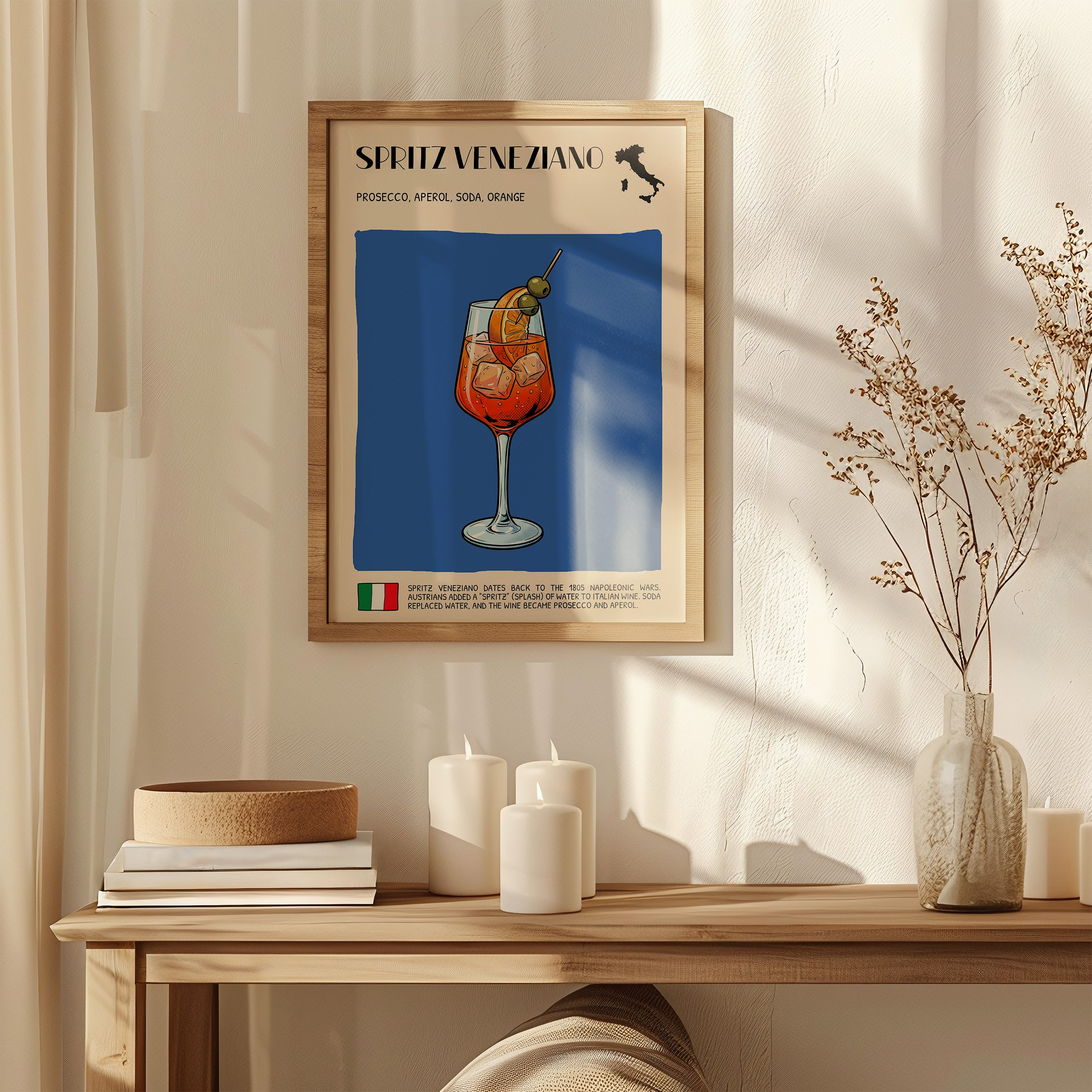 DIGITAL POSTER - COCKTAIL ART - SPRITZ VENEZIANO