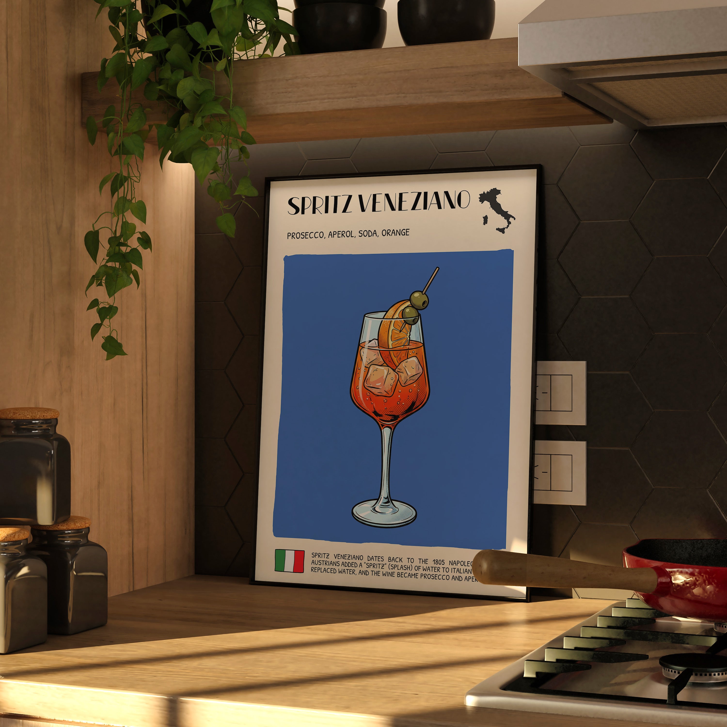 DIGITAL POSTER - COCKTAIL ART - SPRITZ VENEZIANO
